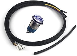 PC Power Reset Switch Computer Power Button Cable LED Cable Wire Kit Assemble for Computer(Blue/16mm/60cm)