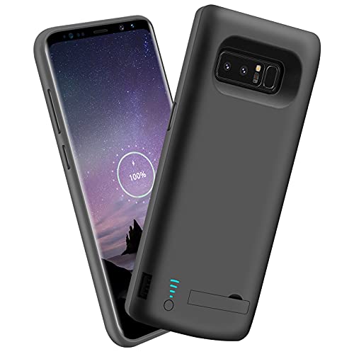Sitong Battery Case for Samsung Galaxy Note 8, 6500mAh Rechargeable Battery Charging Charger Case, Add 1.4X Extra Juice, Charge 2 Devices Simultaneously Black