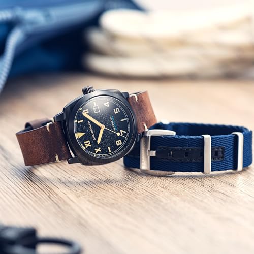 Image of Spinnaker Men's 42mm Hull California Automatic Watch with Leather Strap SP-5071