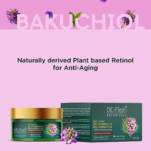 Image of Biofresh Botanicals Bakuchiol Plant-Based Retinol Re-Generative Vegan Cream with Boost Collagen Prevent Fine Lines & Wrinkles and Deeply Hydrate Moisturizing Cream