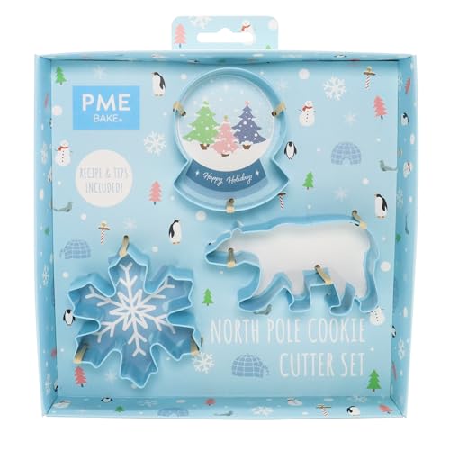 PME North Pole Cookie Cutter Set, Christmas, Blue, Standard