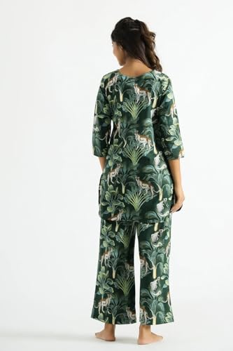 Ensemble kurta en viscose de qualité supérieure aux finitions imprimées raffinées