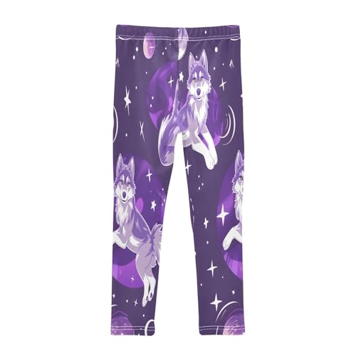 Toddler Girls Leggings Printed Yoga Pants Leggings Starry Sky Wolf for Kids2