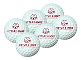 Little Links Oversized Foam Practice Golf Balls For Kids, 6 Pack, White/Red