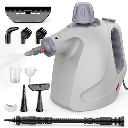 Nettoyeur Vapeur Portable - 10 Accessoires, 3,2 Bar & 450ML 1050W, Verrou de...