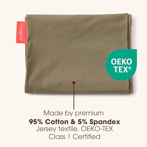 Image of bbhugme Pregnancy Pillow Cover, Dusty Olive - Replacement Cover for bbhugme Maternity Pillow - Soft, Breathable, Cooling Cotton Jersey Fabric - Machine Washable