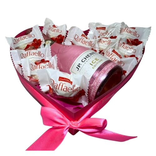 Donda's House® Bombones RAFFAELLO. Cesta Navidad. Regalo original Navidad. Bombone Navidad. Regalos Originales. Regalos pareja. Bombones para regalar. (Raffaello)