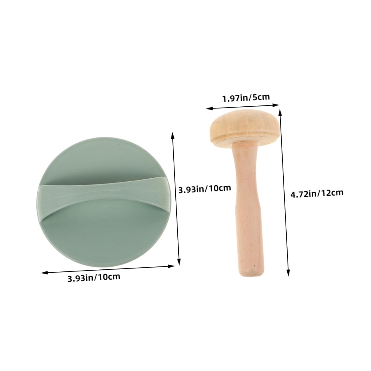 NUOBESTY Relief Printing Tools Wood Mushroom Rollers Mallets Art Craft Supplies Printmaking Rollers for DIY