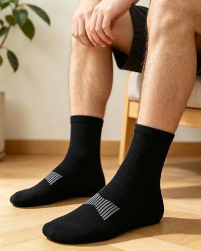 Image of 90% Merino Wool Socks for Men Athletic Ankle Socks for Women with Arch Support Breathable Soft Wool Ankle Socks,3 Pairs