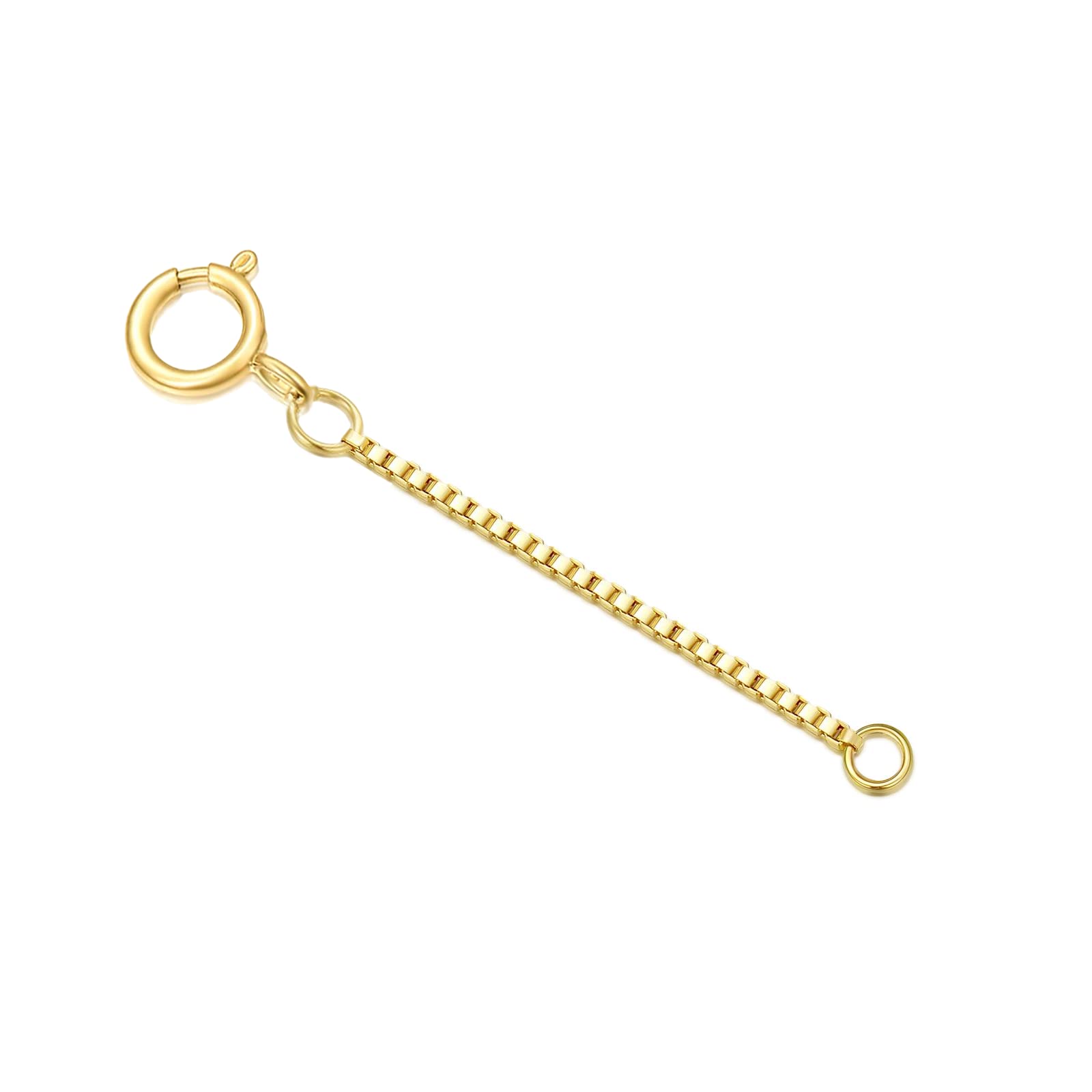10k 14k Real Gold 1"/1.5"/2"/2.5"/3"/4"/5" Necklace Extender, Necklace Bracelet Extender Chain, Durable Gold Extender Chain, Adjustable Extension Chain for Necklace Bracelet Anklet
