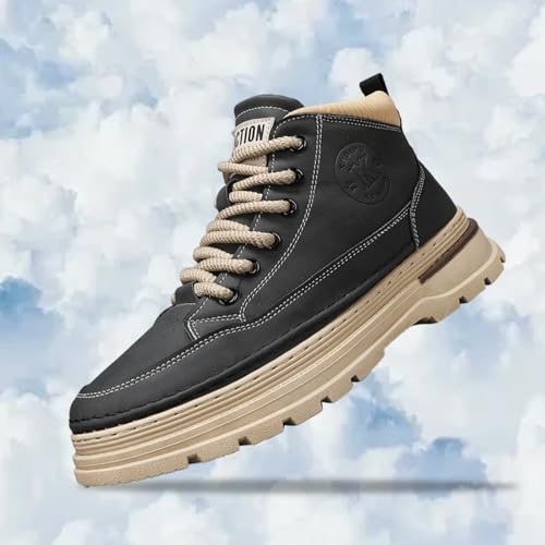 Men's Fashion Casual Shoes Men's Lace-Up High Top Fashion Sneakers Outdoor Non-Slip Shock-Absorbing Running Sports Shoes3