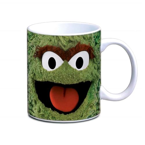 Logoshirt®️ Barrio Sésamo I Óscar el Gruñón I I Love Trash I Taza de café porcelana I 300 ml I Diseño original con licencia