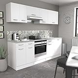 Miroytengo Módulos Individuales y Cocinas Completas en Color Blanco Mate (Cocinas Completas, Cocina 6 Muebles 240 cm)
