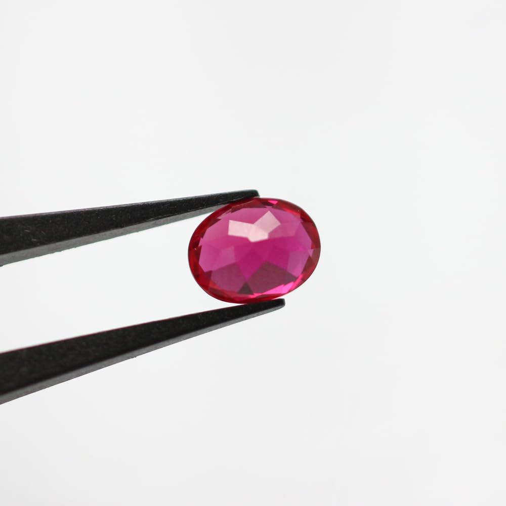 Gioielli fai da te con rubino coltivato in laboratorio, rosso sangue, ovale, taglio diamante, pietre preziose sciolte, con certificato AGL
