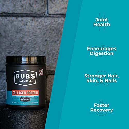 Bubs Naturals Collagen Peptides Powder - Pasture Raised Grass Fed - Paleo & Keto Friendly Whole30 Approved Non-Gmo Dairy And Gluten Free | Vital For Your Joints And Skin Unflavored (20Oz) 28 Servings #TOP3