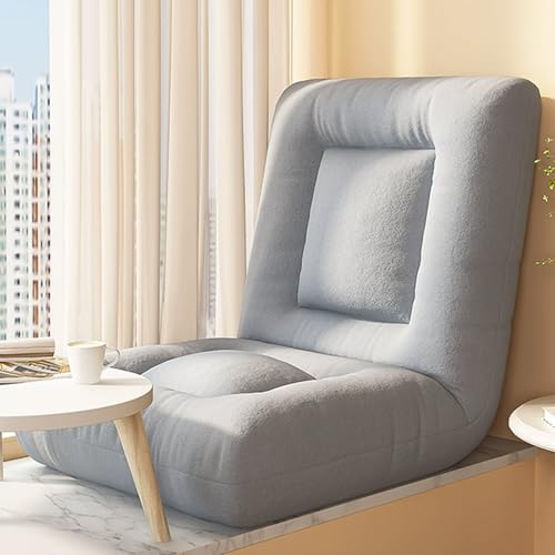 Silla de piso ajustable con soporte de espalda para adultos, perfecta para meditación, juegos, lectura y relajación en sala de estar, dormitorio, oficina y balcón