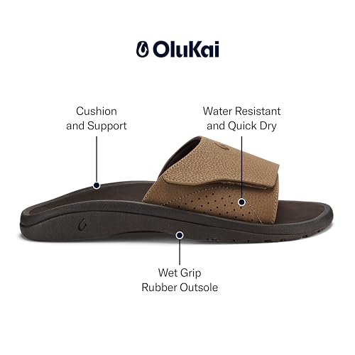 Image of OluKai Nalu Slide Men's Versatile Slide Sandals, Water-Friendly & Adjustable Straps, Lightweight & Durable, All-Day Comfort & Support
