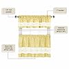 ACHIM Tier and Valance Window Curtain Set - 58 Inch Width, 24 Inch Length - Live, Love, Laugh (Yellow) - Light Filtering Drapes for Kitchen, Bedroom, Living & Dining Room Home Decor #4