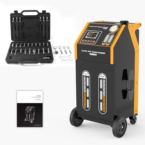 QPKING ATF705 Full Automatic Transmission Fluid Exchanger Machine ATF Changer and Flush Machine with 5 in IPS Screen Smart Oil Direction Recognition Equal-Volume Exchange 20L Tank AC 110V/220V