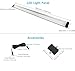 EShine Extra Long 20 inch LED Dimmable Under Cabinet Lighting Strip, NO Sensor, Black, with Accessories (No Power Supply Included), Warm White (3000K)