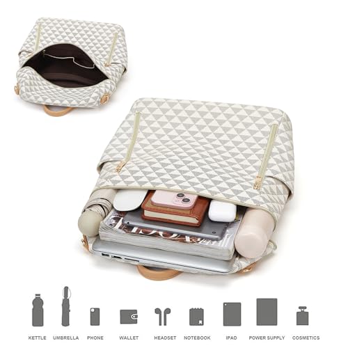 Image of Backpacks for Women Fashion PU Leather Bag Multipurpose Design Convertible Satchel Bag Travel Backpack Handbag and Purse 2Pcs