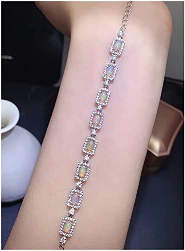 Pulsera de ópalo legítimo y plata 925 con acabados de alta joyería fina 2