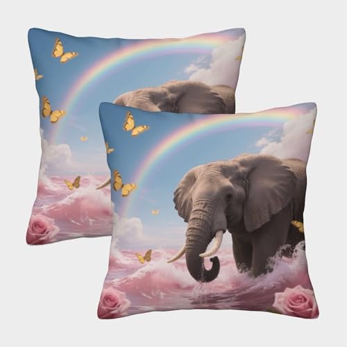 Fundas De Cojín con Elefante Juego De 2