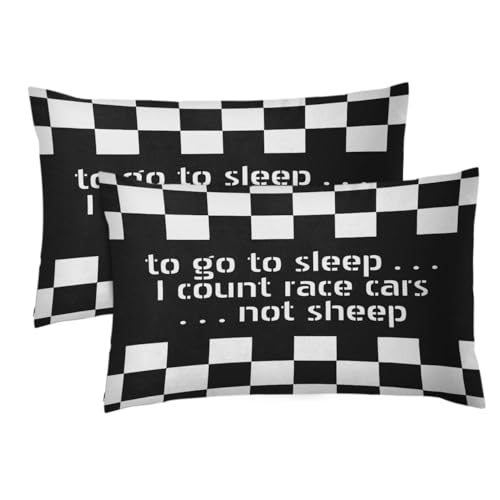 Checkered Motorsport Pillow Covers