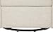 Babyletto Toco Upholstered Swivel Glider and Stationary Ottoman in White Linen, Greenguard Gold Certified