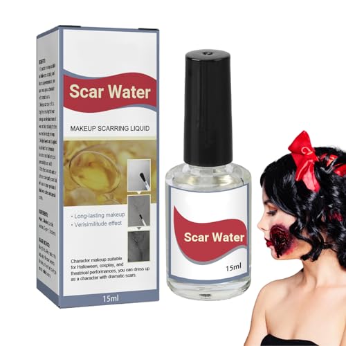 Rigid Collodion Cicatrices Líquido, Collodium Líquido Cicatrizante Con Pincel, Cicatrizs Falsa Realista Agua, Maquillaje LíquidoS Realista Para Cicatrices De Halloween Para Maquillaje De Cosplay, Fies