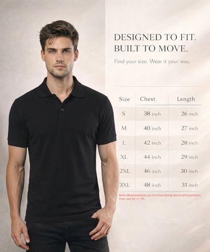 Image of Scott International Cotton Polo T Shirt | Collar Half Sleeves Plain T-Shirt | Tshirt for Men Stylish | Casual Tee for Office, Sports, Gym & Everyday Comfort | Men's Breathable All-Season Tshirt
