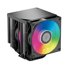 PCCOOLER CPU Air Cooler, 7 Heatpipes Dual-Tower Heatsink, 120mm ARGB PWM Fan, High Airflow & Quiet Cooling, Intel LGA 1851/1700/1200/115x & AMD AM4/AM5 CompatibleRT720 TC ARGB BK