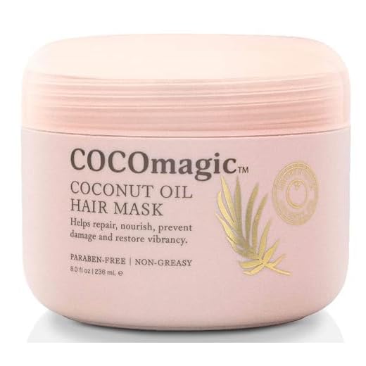 Cocomagic Coconut Oil Hair Mask - Repairs Damage, Prevents Frizz, Restores & Adds Shine | Protein Rich & Extra Hydrating | Paraben Free, Cruelty Free, Made in USA (8 oz)
