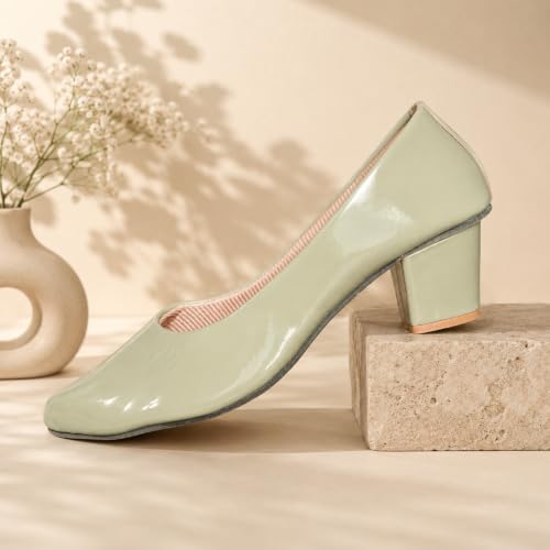 Image of Women's Block Heel Pumps | Comfortable Slip-On Office & Casual Heels | Stylish Women's Pumps