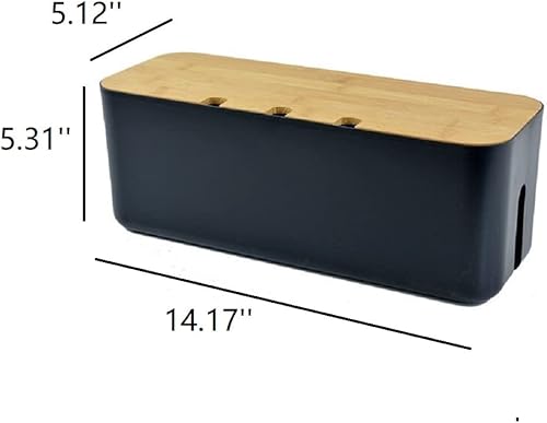 Miniatura 2 de Caja organizadora de cables de 2 piezas, caja organizadora de cables, oculta y oculta regletas de alimentación y cables eléctricos de televisores,