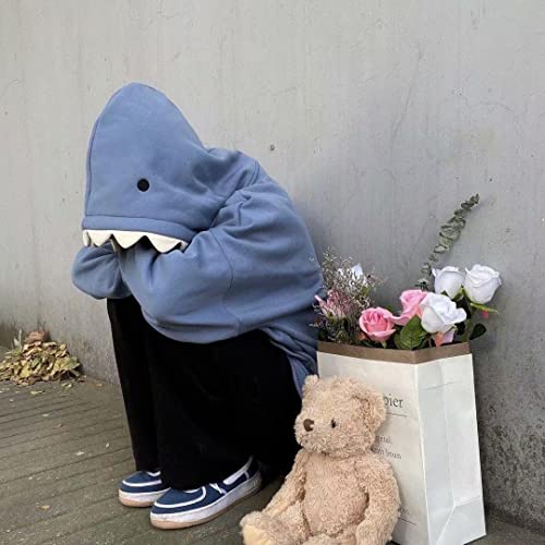Cute Novelty Shark Hoodie Funny Graphic Oversized Men Teen Boy Pullover Long Sleeve Streetwear Casual Jumper Clothes4