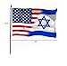 Israel Flag israeli and American Friendship Flag 3x5 FT - I Stand with Israel - Quality Polyester Double Stitched Banner for Indoor Outdoor Home Decor