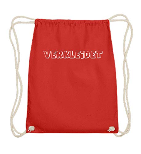 Sac en coton de carnaval rouge pochette costume 37cm-46cm pour kermesse