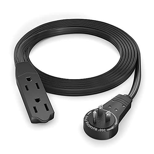 Maximm Cable 6 Ft 360ยฐ Rotating Flat Plug Extension Cord/Wire, 16 AWG Multi 3 Outlet Extension Wire, 3 Prong Grounded Wire - Black - UL Listed Maximm Cable 6 Ft 360ยฐ Rotating Flat Plug Extension Cord/Wire, 16 AWG Multi 3 Outlet Extension Wire, 3 Prong Grounded Wire - Black - UL Listed
