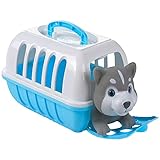 ArtCreativity Dog Carrier Playset, Includes Mini Pet Carrier with Husky Toy, Dog Toy Play Set for...