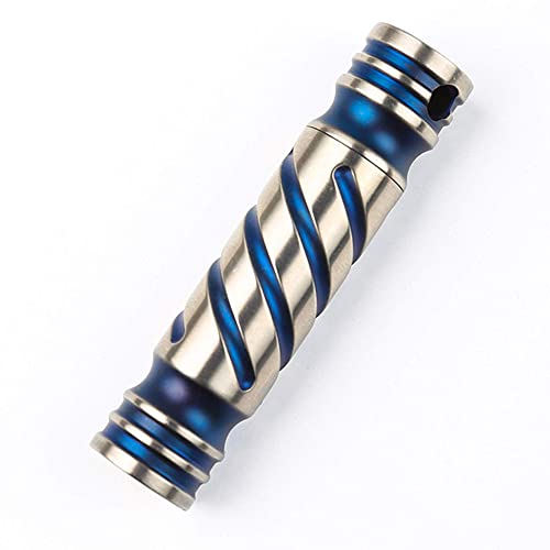 Small Outdoor Waterproof Storage Metal Container, Titanium Keychain Pill Holder ，Portable Mini Pill Organizer For Outdoor Camping Travel (Blue) #TOP4