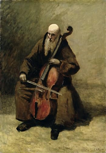 Peinture sur Toile le Moine de Camille Corot Décoration Murale Premium