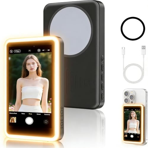 Écran de moniteur selfie magnétique avec lumière pour vlog et photo