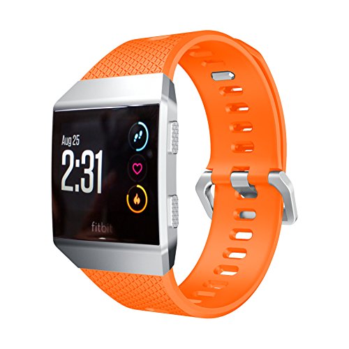 YPSNH Compatible para Correa Fitbit Ionic Silicona Suave Deportiva Reemplazo de Pulsera Iónica para Hombres,Mujeres