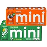 BLESSVA™ - Sprite Variety Fanta Pack Sodas- 2 packs of 10 cans each, 20 Cans Sodas Mini (7.5oz per...