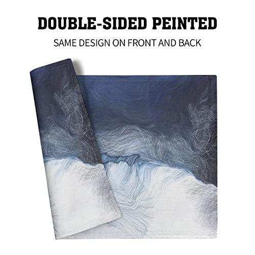 Absop Black Blue Grey White Placemats Set Of 4 Modern Art Abstract Coffee Plate Mat Washable Heat Resistant Linen Place Mats Royal Gray Dinner Placemat Indoor For Dining Table Kitchen Accessories Decor thumb #4