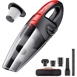 Aspirateur à Main sans Fil 120W 2200mAh Aspirateur de Voiture Portable avec Fonction Huimide & Sèche avec 3 Buses Rechargeable et Hepa Filtre Lavable pour Maison,Table, Bureau, Pois d’Animaux