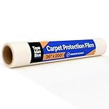 TapeManBlue Carpet Protection Film 36' x 200' roll. Made in The USA. Easy Unwind, Clean Removal, Strongest and Most Durable Plastic Carpet Protector. Clear, Self-Adhesive Surface Protective Film.