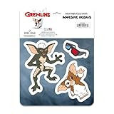 Gremlins Gizmo and Stripe Adhesive Vinyl Decals - Retro Gremlins Stickers for Laptops, Notebooks, or Fandom Displays, 1 Pack (3 Count)