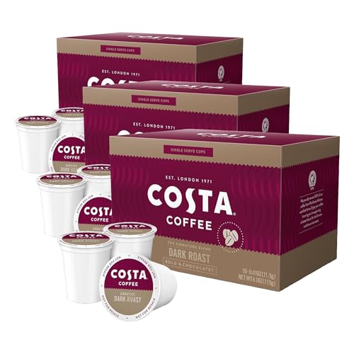 Image of Costa Coffee Dark Roast Single Serve Pods - Signature Blend - 10 ct Box (Pack of 3)